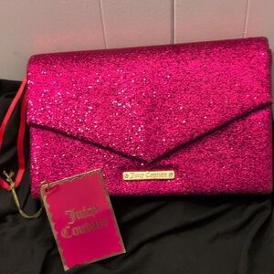 Juicy Couture Fuchsia Glitter Clutch